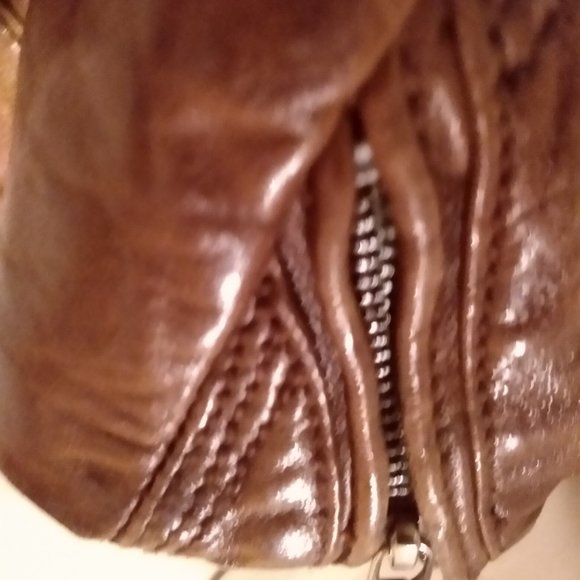 Manteau cuir, femme, Danier, taille L, Fermeture éclair - Picture 3 of 4